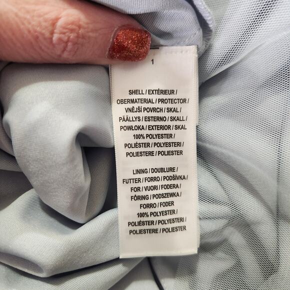 Adrianna Papell Light Blue Beaded Maxi Dress - Picture 15 of 16